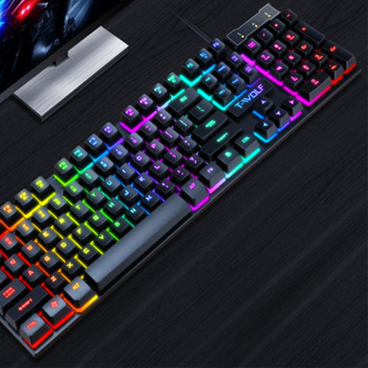 Clavier USB mécanique RGB et souris pensés pour le gaming (QWERTY)